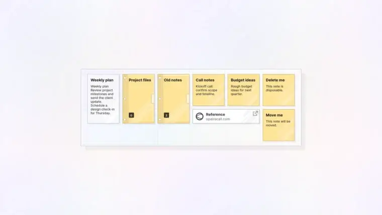 Opal Quick Start: grid with a document, a note, and a link, thumbnail