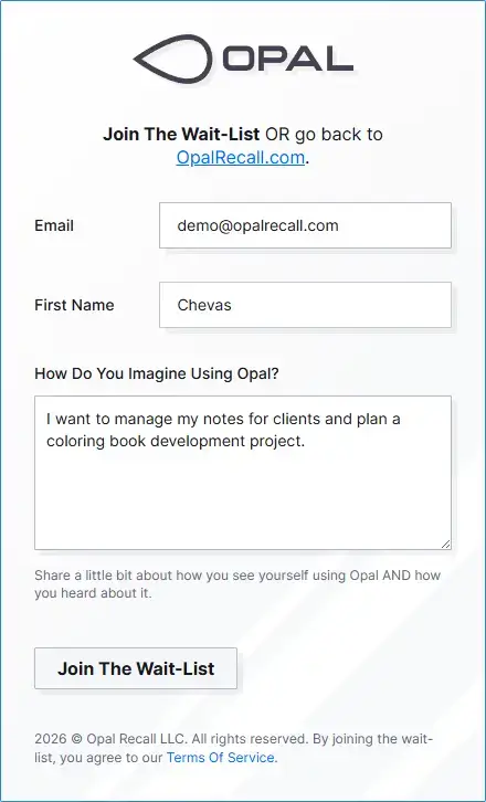 What is Opal: Waitlist