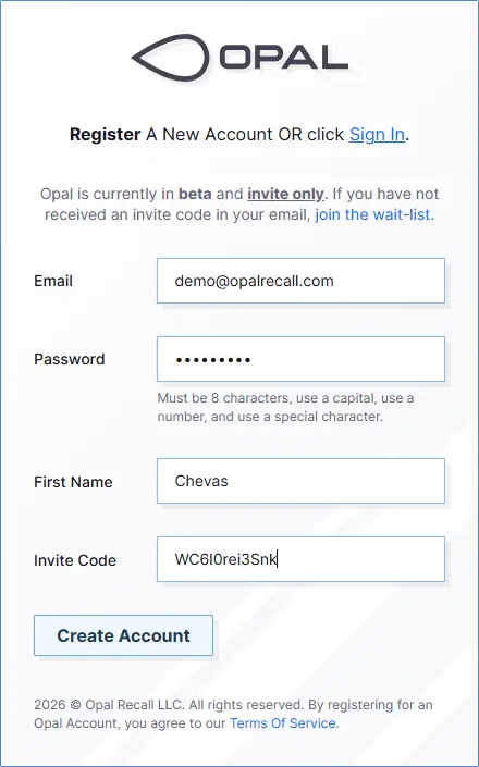 What is Opal: Register