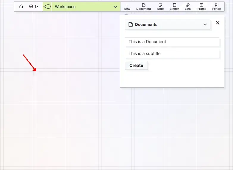 Creating Items in Opal: Click location