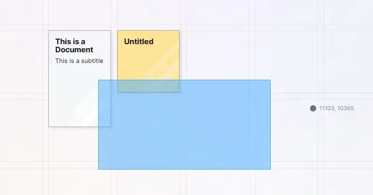 Moving and Positioning Items: Draw box to touch items