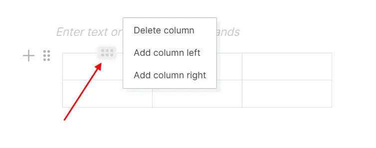 Text-Based Block Types: Table Context