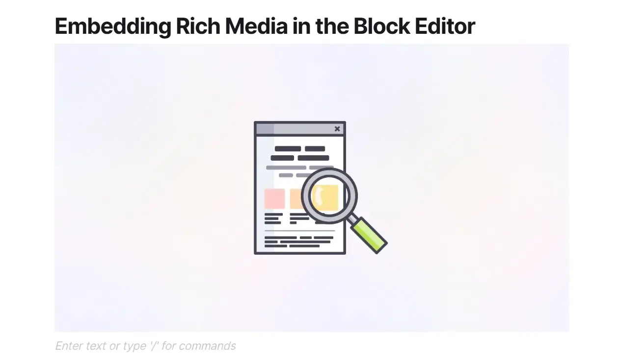 Notes with Images: Block Editor Upload - Result