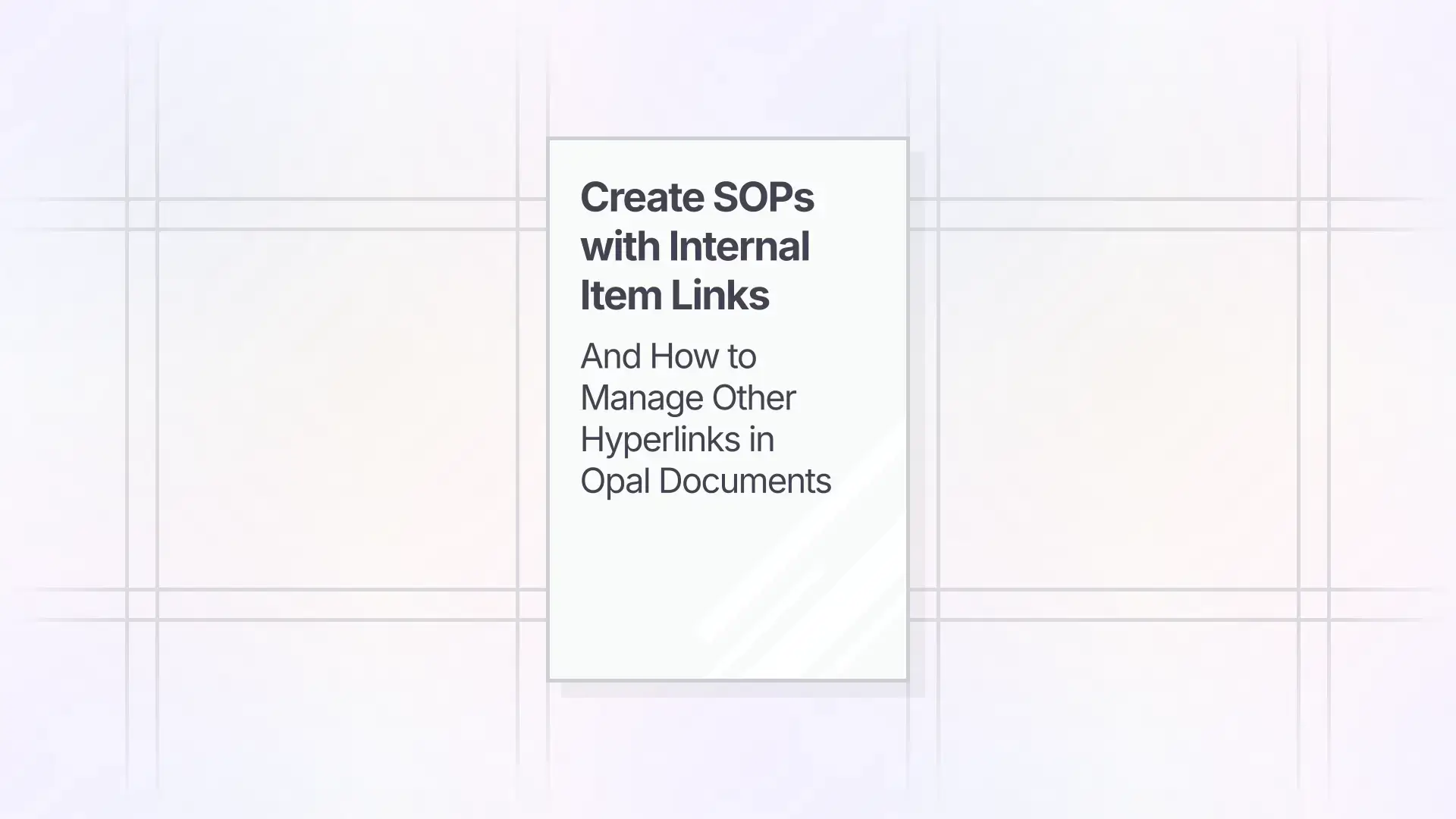 Create SOPs: Thumbnail