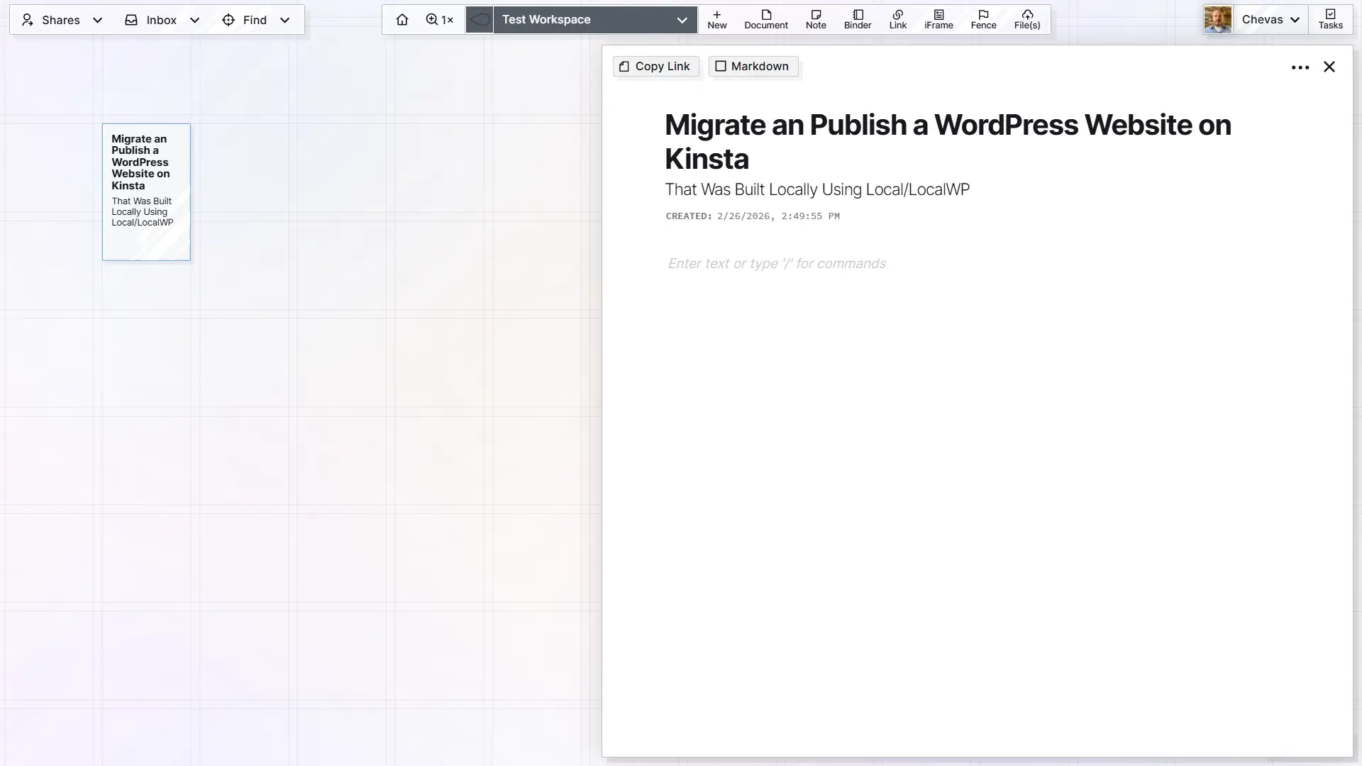 Create SOPs: Parent SOP