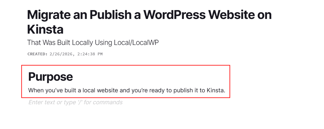 Create SOPs: Purpose