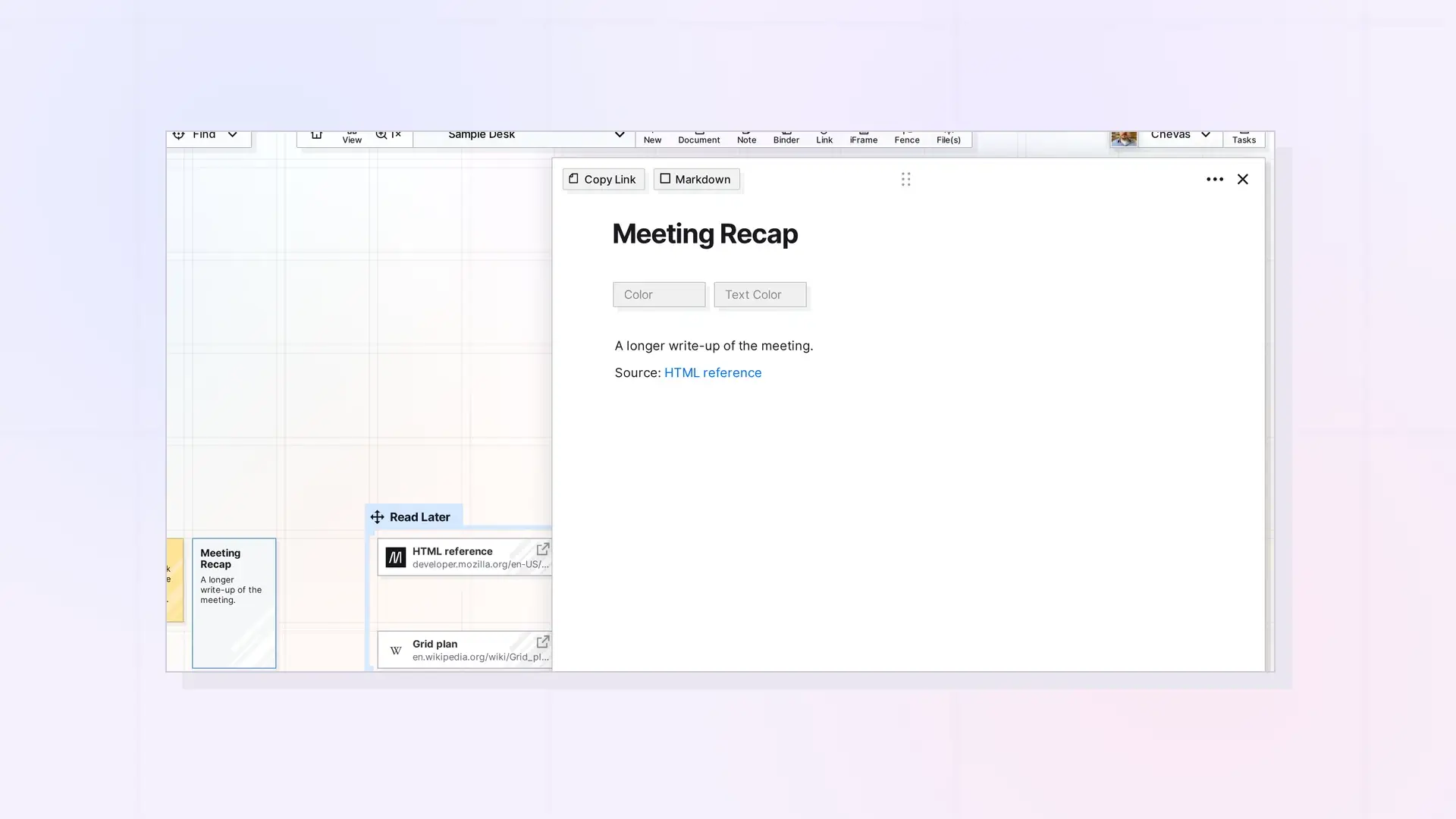 What are Internal Item Links and How to Create SOPs with Them in Opal Documents: screenshot of Opal