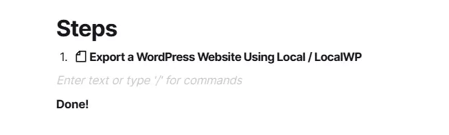 Create SOPs: Item Link Created