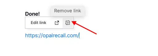 Creating SOPs: Remove hyperlink