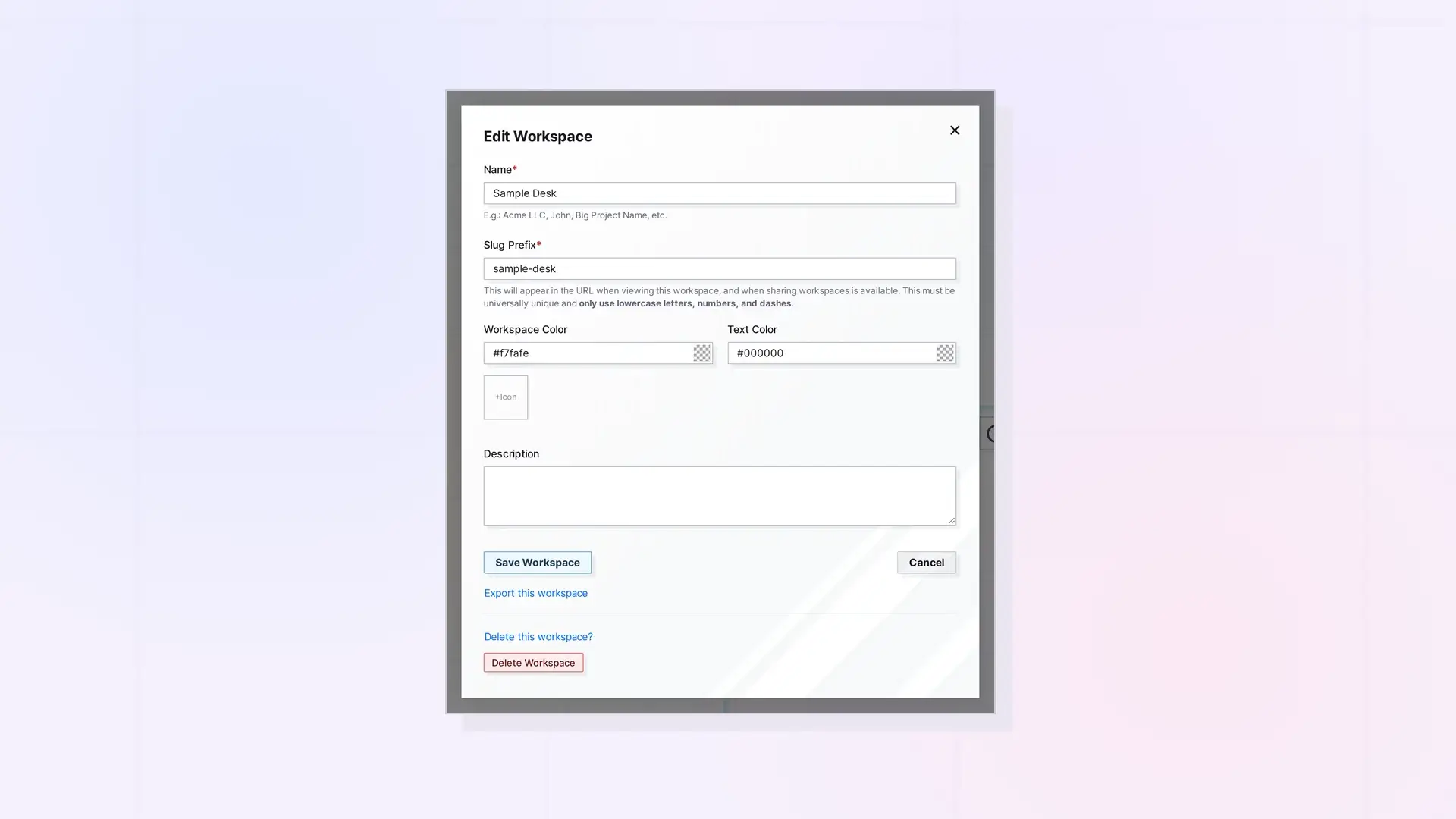 Delete a Workspace (and What Happens to Its Items): screenshot of Opal