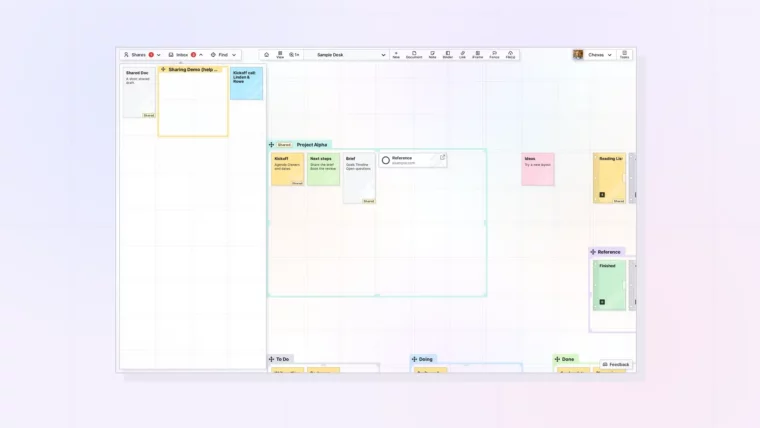 Move Items Between Workspaces: screenshot of Opal