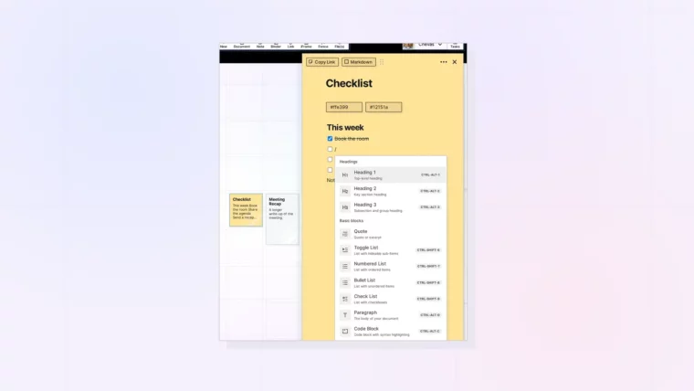 Opal Block Types Cheat Sheet: Every Block and How to Insert It: screenshot of Opal
