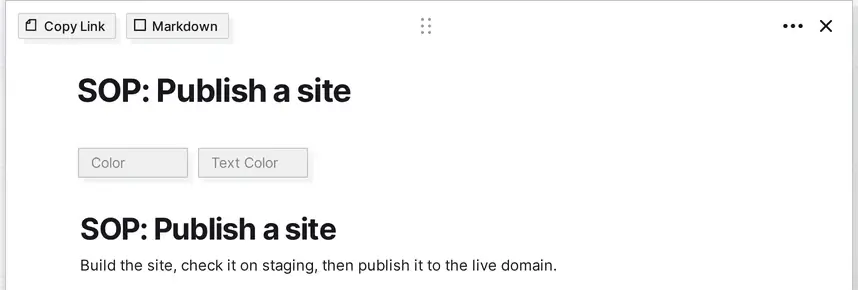 Item links: the target item open after clicking an item link