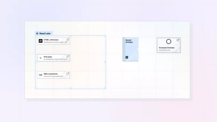 Link Item or iFrame: Which Should You Use?: A link item and an iFrame of the same kind of page, screenshot