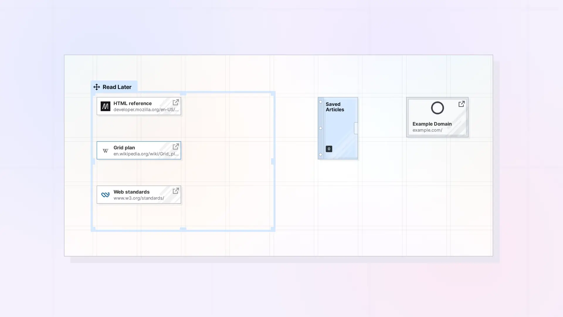 Link Item or iFrame: Which Should You Use?: A link item and an iFrame of the same kind of page, screenshot