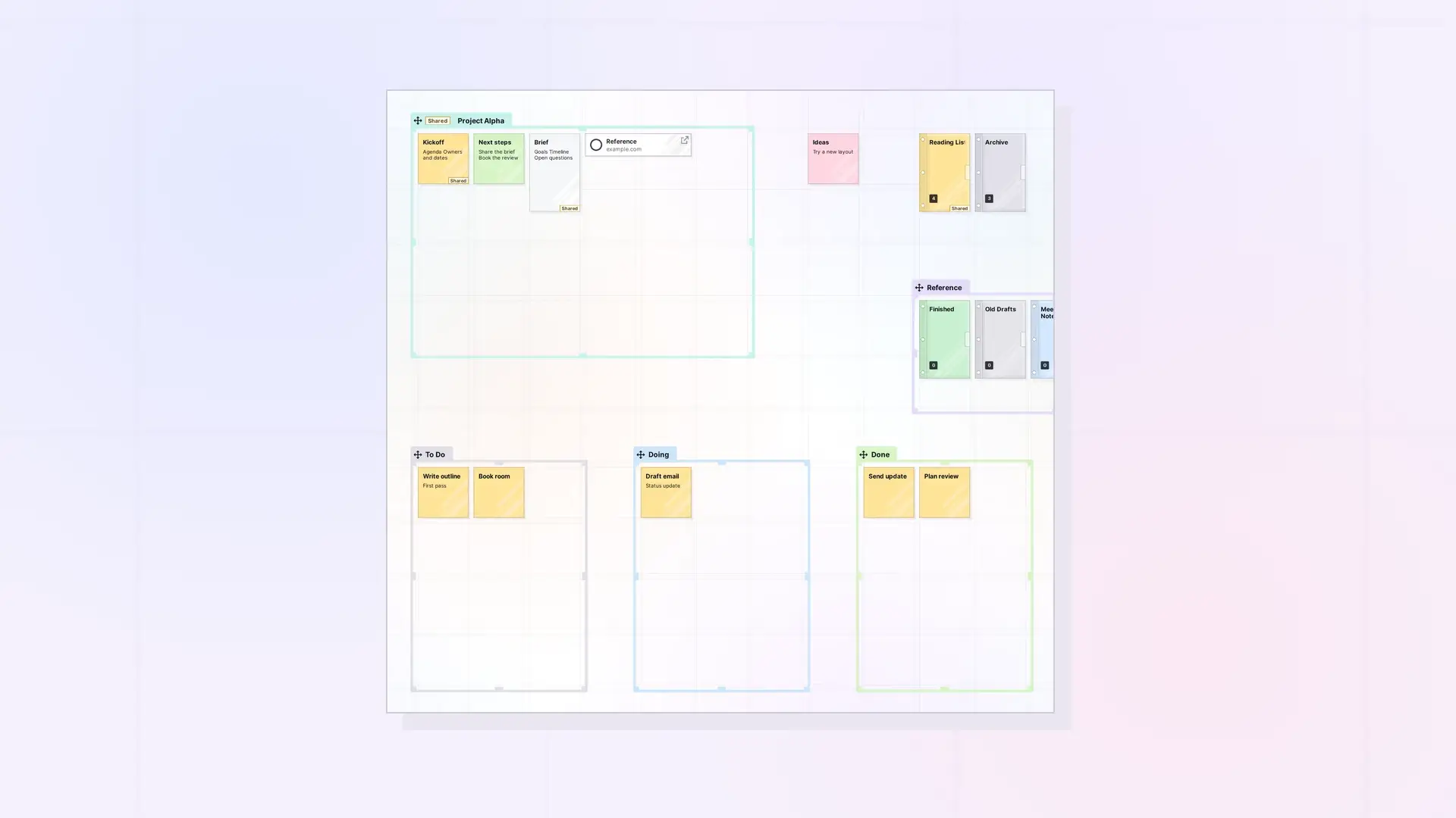 Organize a Workspace with Fences: Workspace divided into fenced zones, screenshot