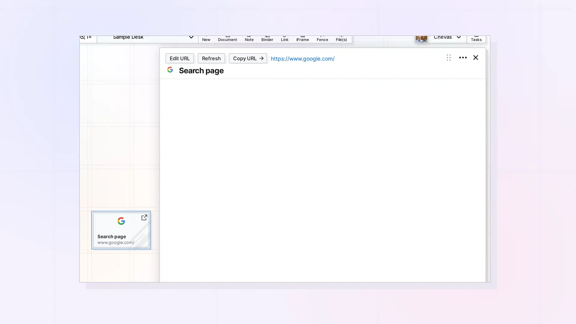 Why a Website Won't Show in an iFrame: An iFrame page where the website refuses to load, screenshot