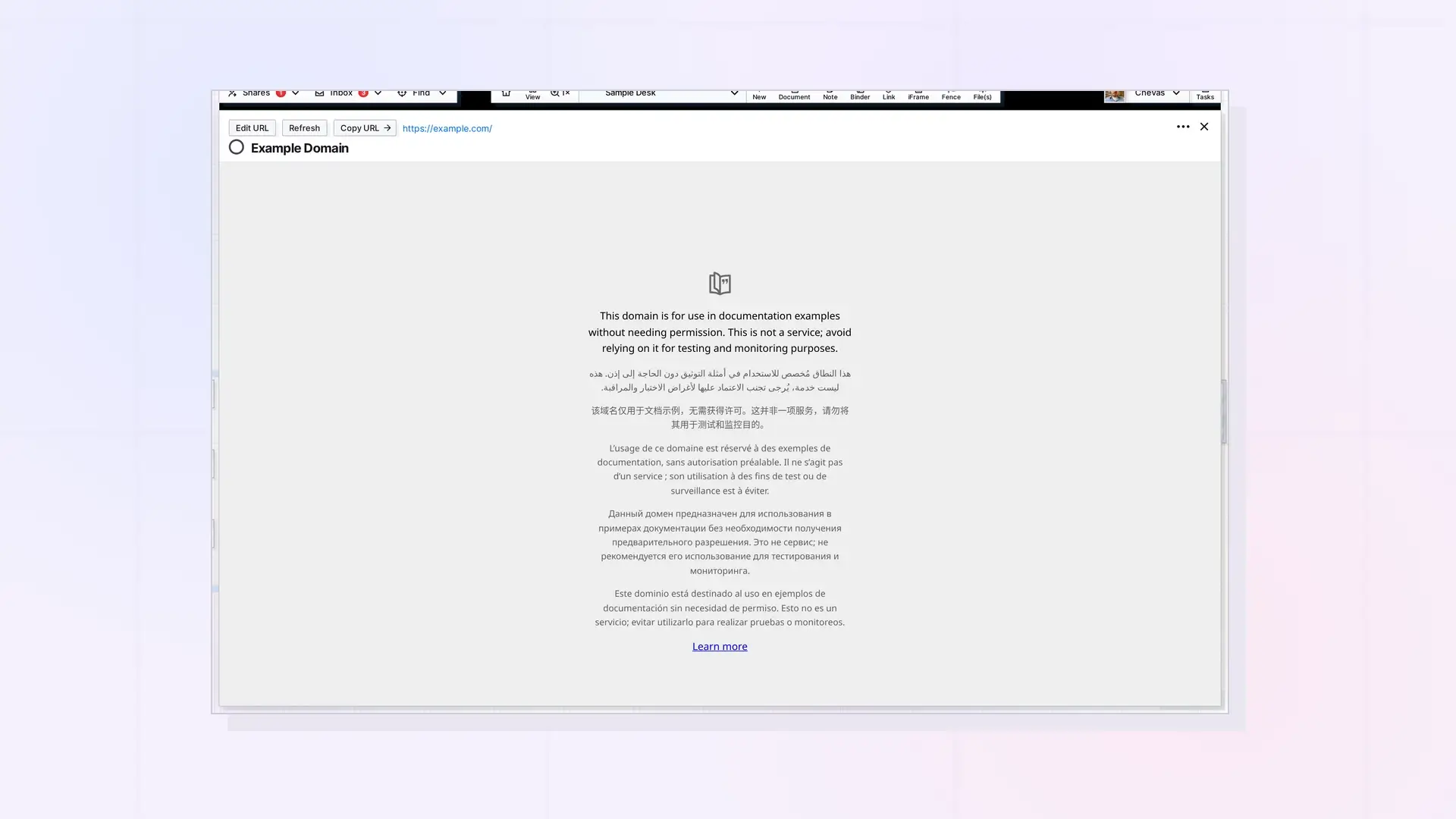 Resize and Arrange iFrames: A wide iFrame page next to the workspace grid, screenshot