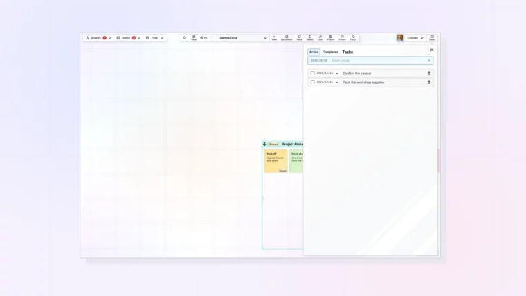 Tasks API: Create, List, Update, and Delete Tasks: screenshot of Opal
