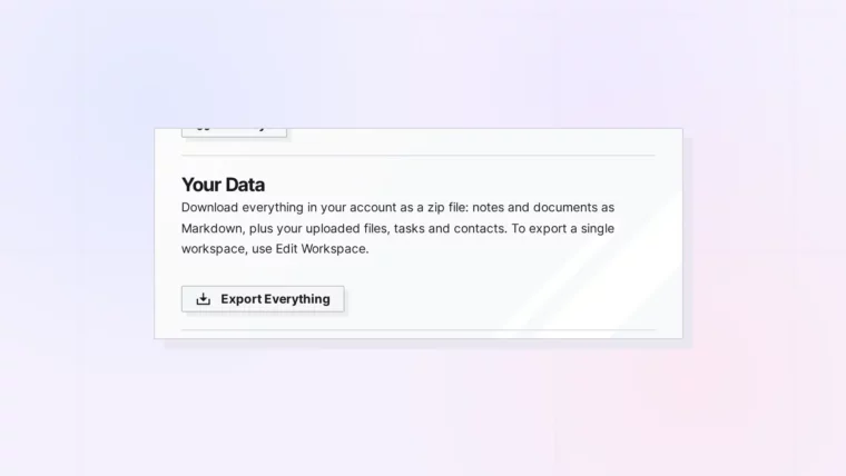 Export API: Download Your Workspaces as a Zip: screenshot of Opal