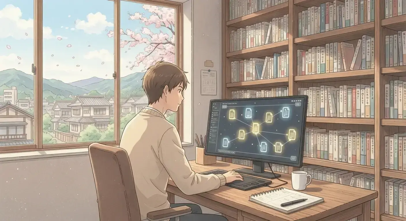 ADHD object permanence solved - Jesse at visual workspace with everything visible