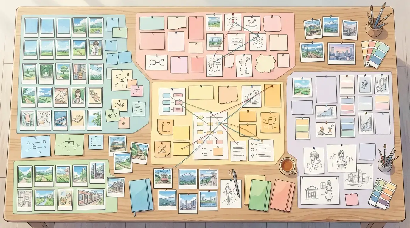 ADHD object permanence tool graveyard - planning boards and sticky notes