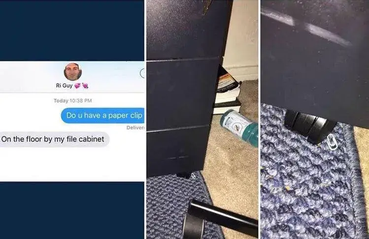 Something Was Lost When Everything Went Digital: Paperclip next to cabinet