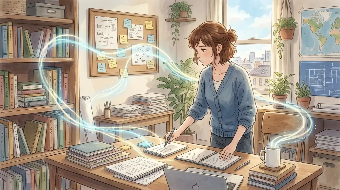 why productivity apps dont work - spatial memory pathways connecting objects