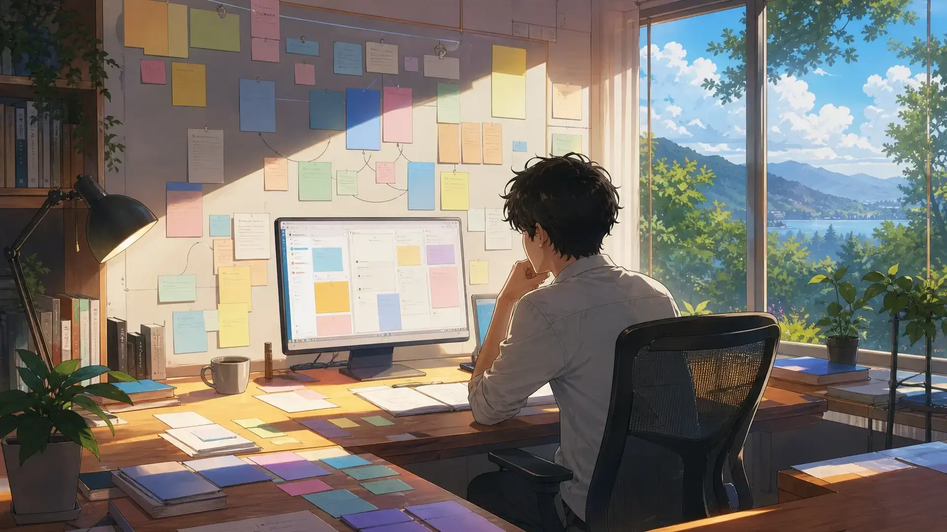 productivity system visual context beside notes files links and tasks